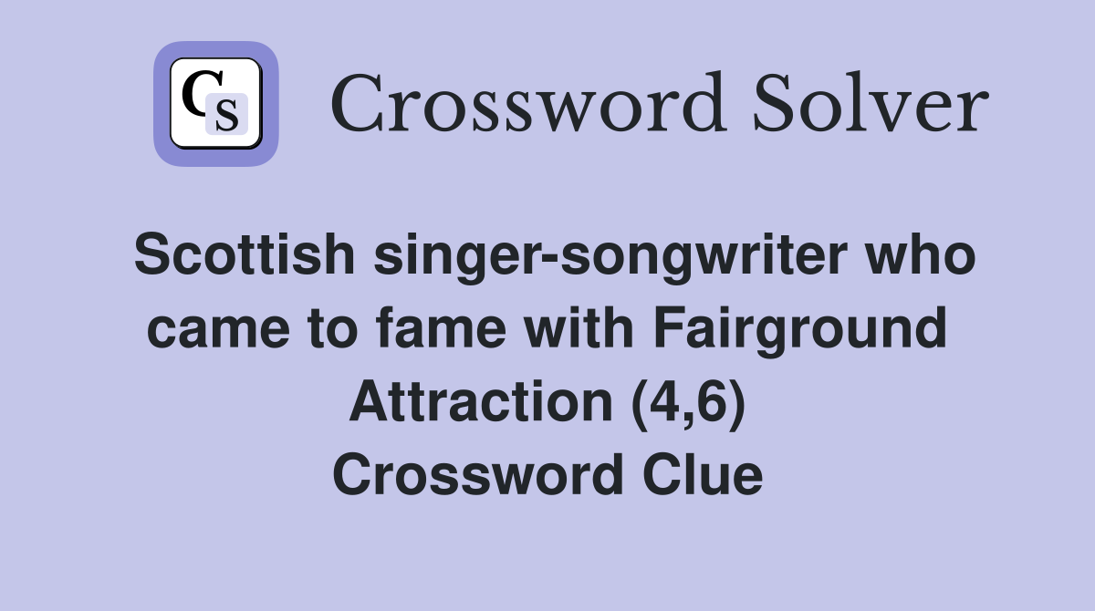 Scottish singer songwriter who came to fame with Fairground Attraction